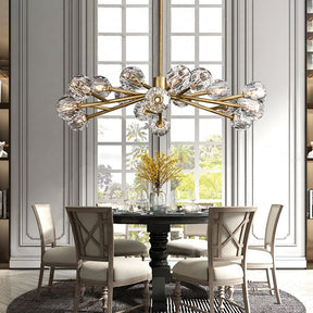 Bille De Crystal Ball Round Chandelier 48"