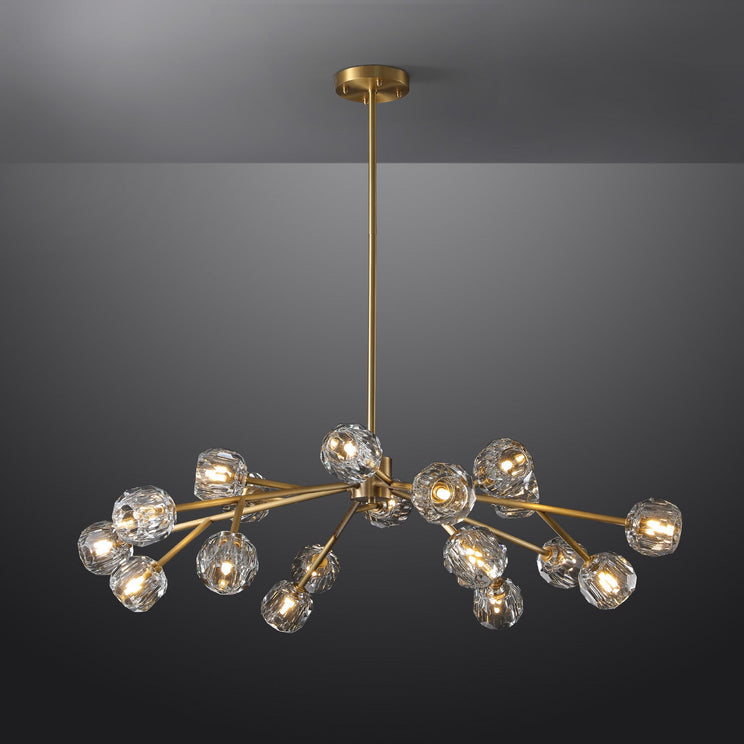 Bille De Crystal Ball Round Chandelier 48"