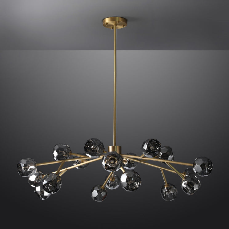 Bille De Crystal Ball Round Chandelier 48"