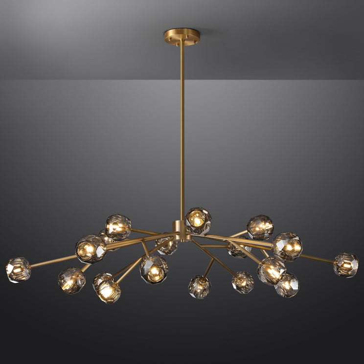 Bille De Crystal Ball Round Chandelier 60"
