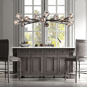 Bille De Crystal Ball Round Chandelier 60"