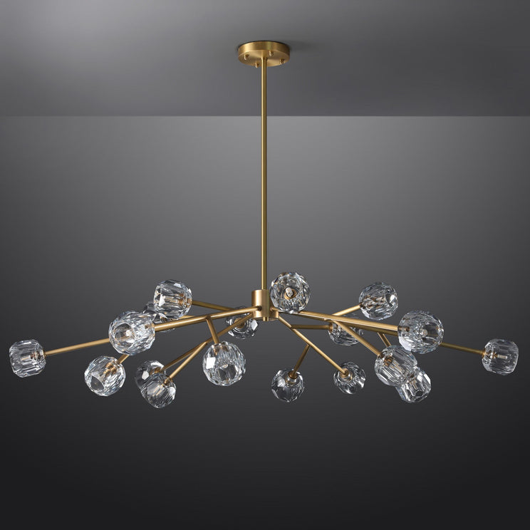 Bille De Crystal Ball Round Chandelier 60"
