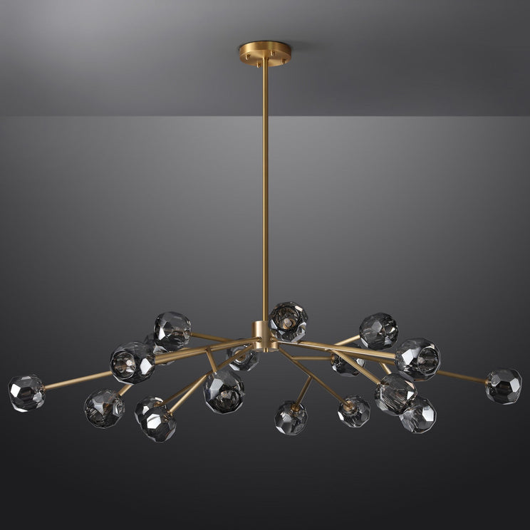 Bille De Crystal Ball Round Chandelier 60"