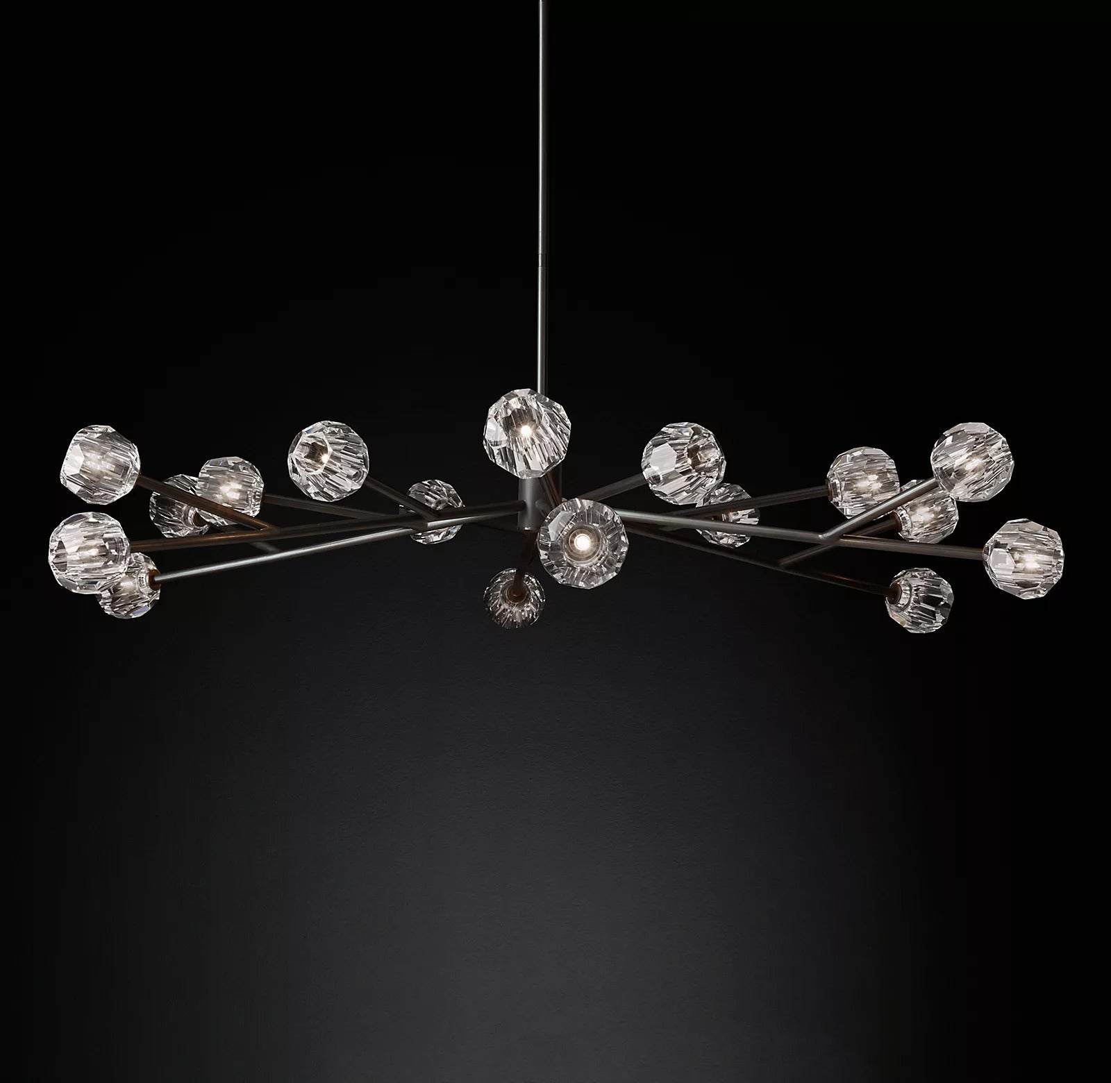 Bille De Crystal Ball Round Chandelier 72"