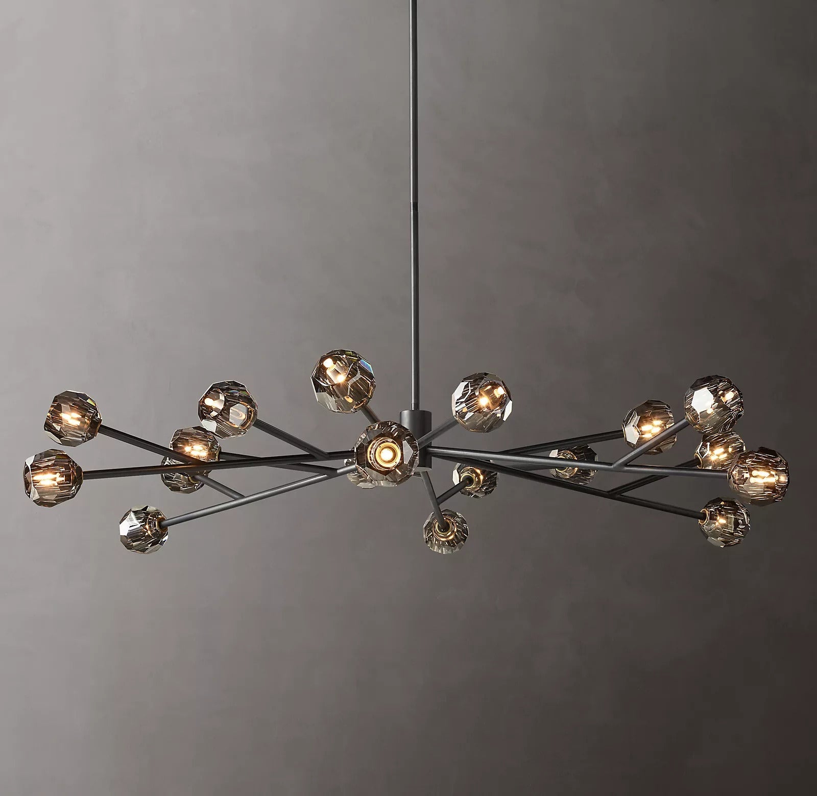 Bille De Crystal Ball Round Chandelier 72"