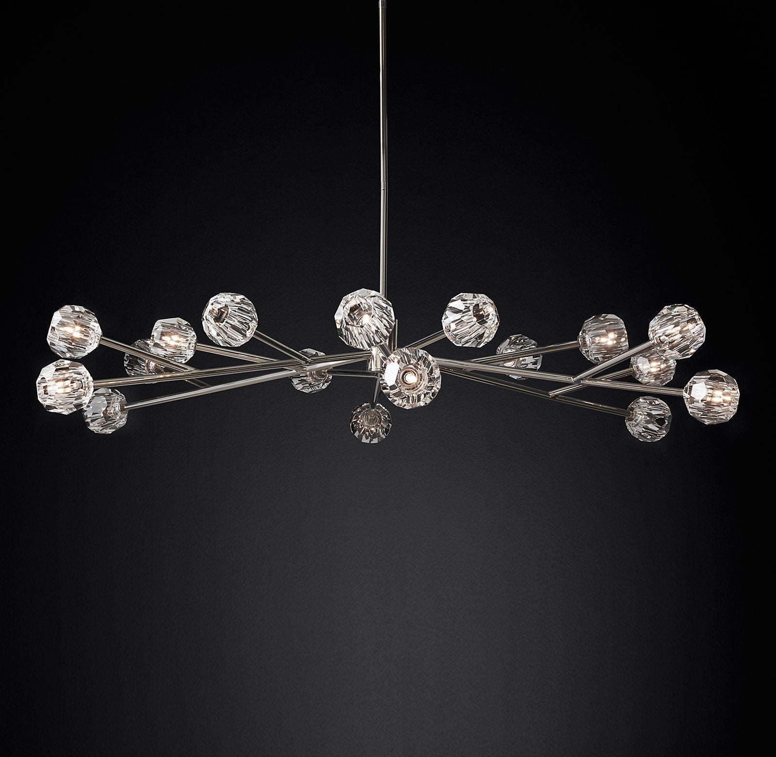 Bille De Crystal Ball Round Chandelier 72"