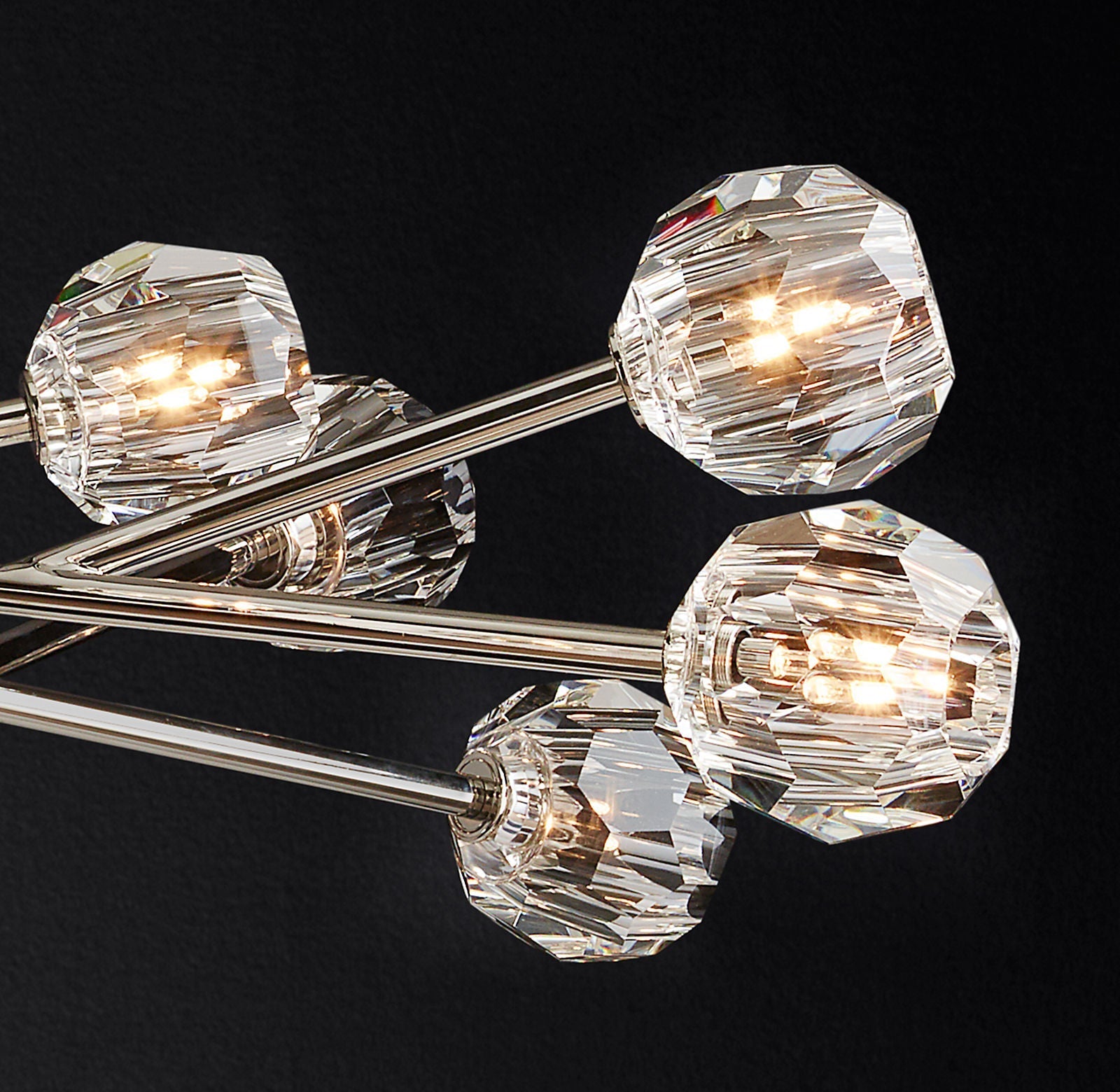 Bille De Crystal Ball Round Chandelier 72"