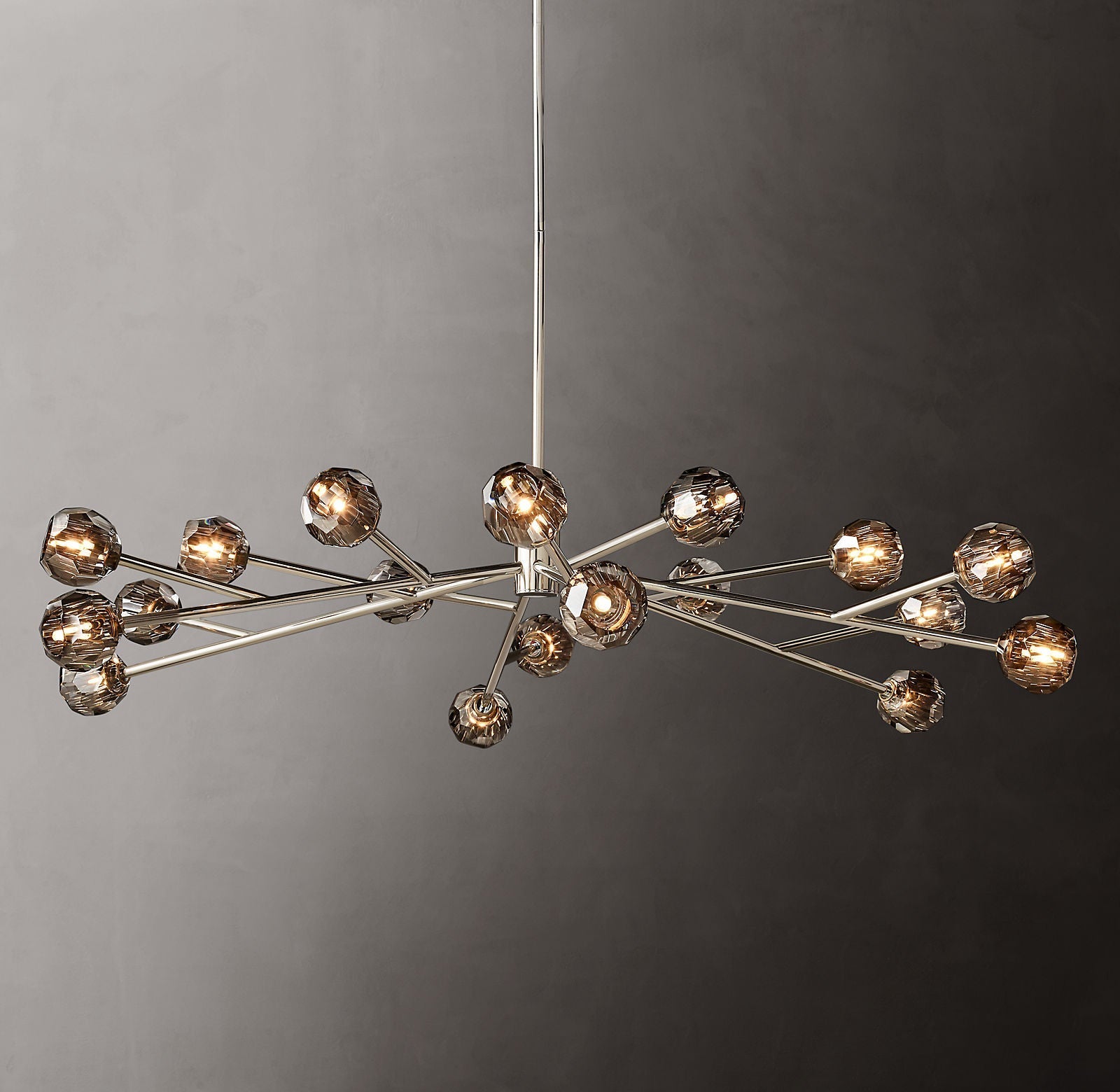 Bille De Crystal Ball Round Chandelier 72"