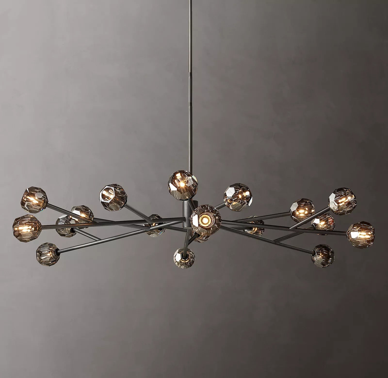 Bille De Crystal Ball Round Chandelier 72"