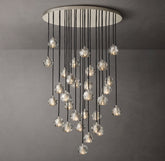 Bille De Crystal Round Cluster Chandelier 40" Clear GLASS