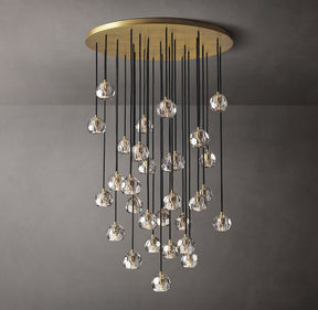 Bille De Crystal Round Cluster Chandelier 40" Clear GLASS