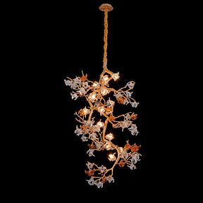 Blossom Breeze Handcrafted Blown Glass Flowers Chandelier