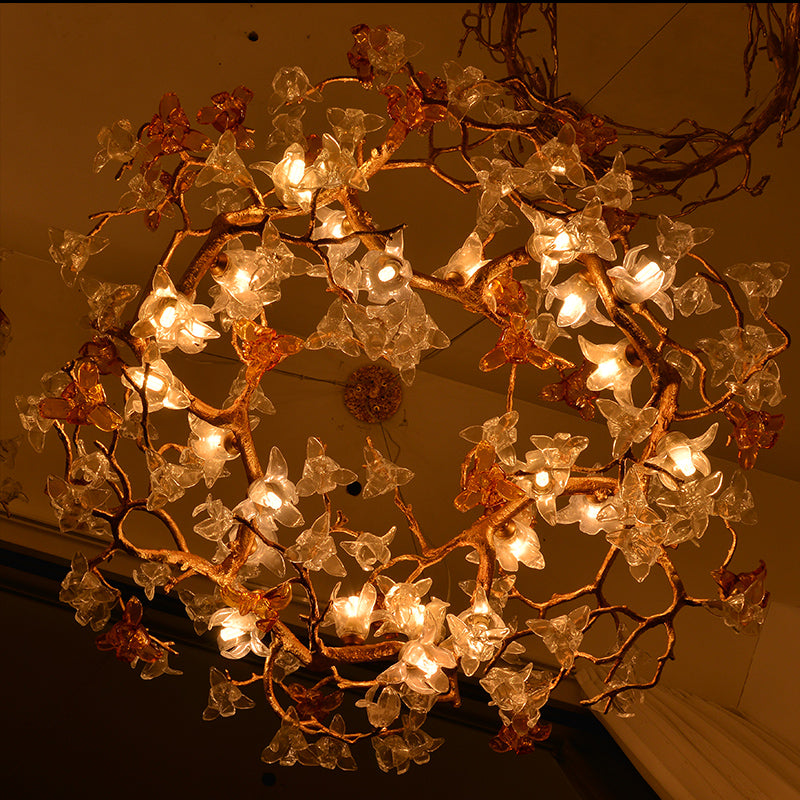 Blossom Flower Round Bedroom Chandelier Light