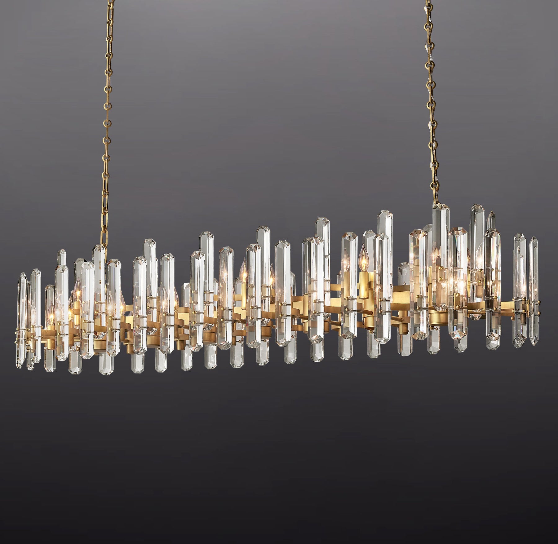 Boning Browning Prism Linear Chandelier 72"