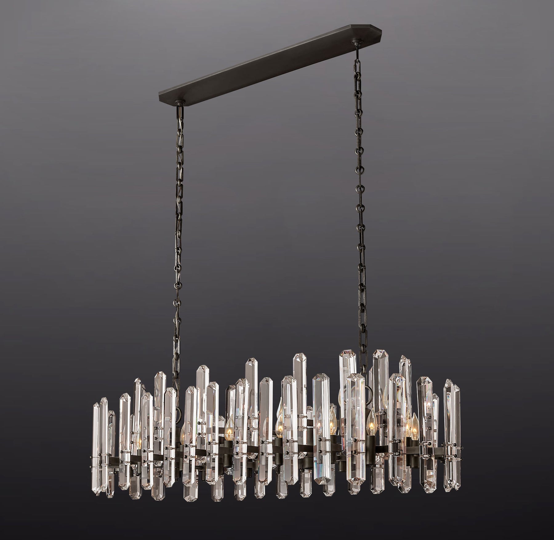 Boning Prism Linear Chandelier 54"