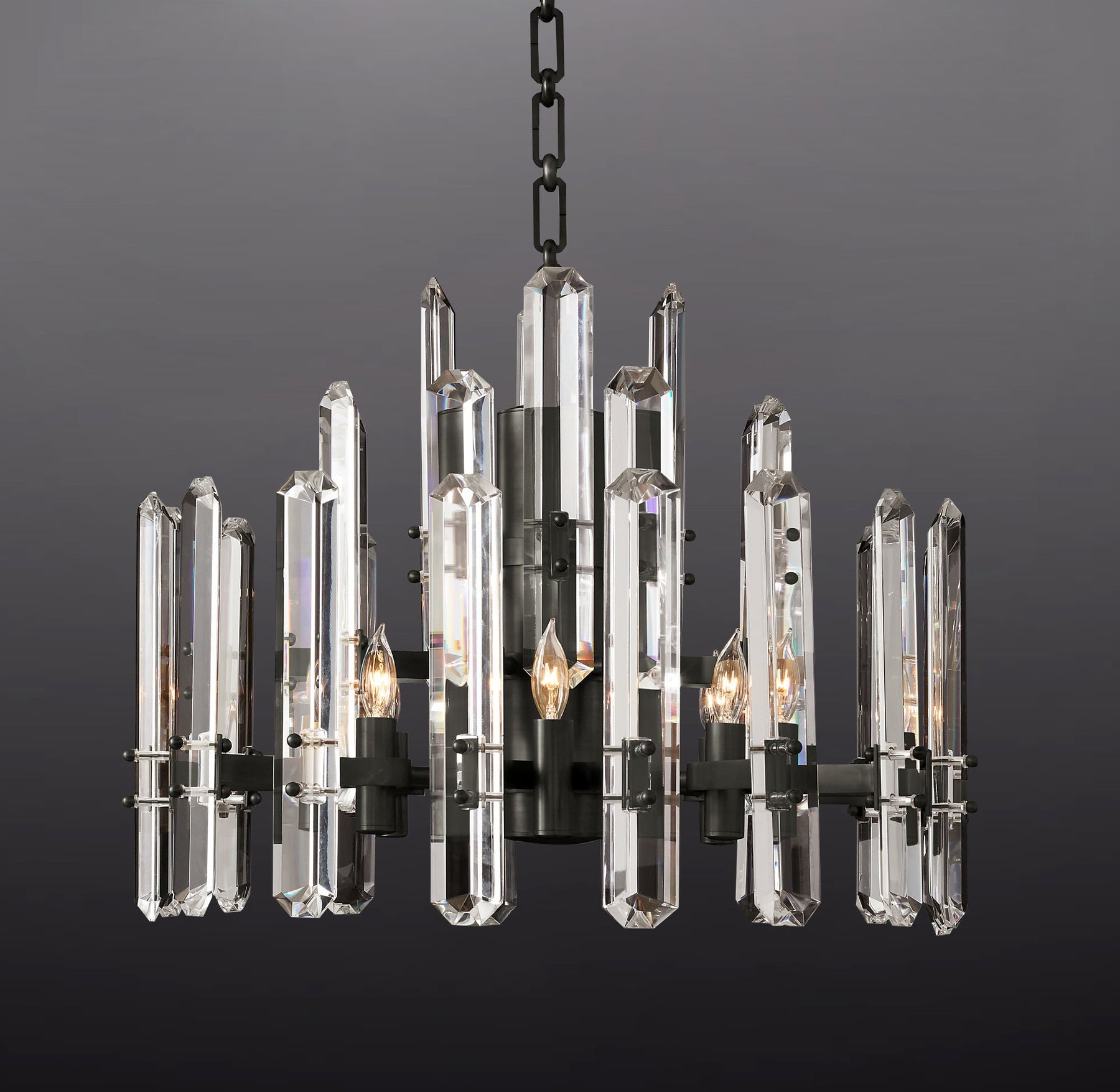 Boning Prism Round Chandelier 24"
