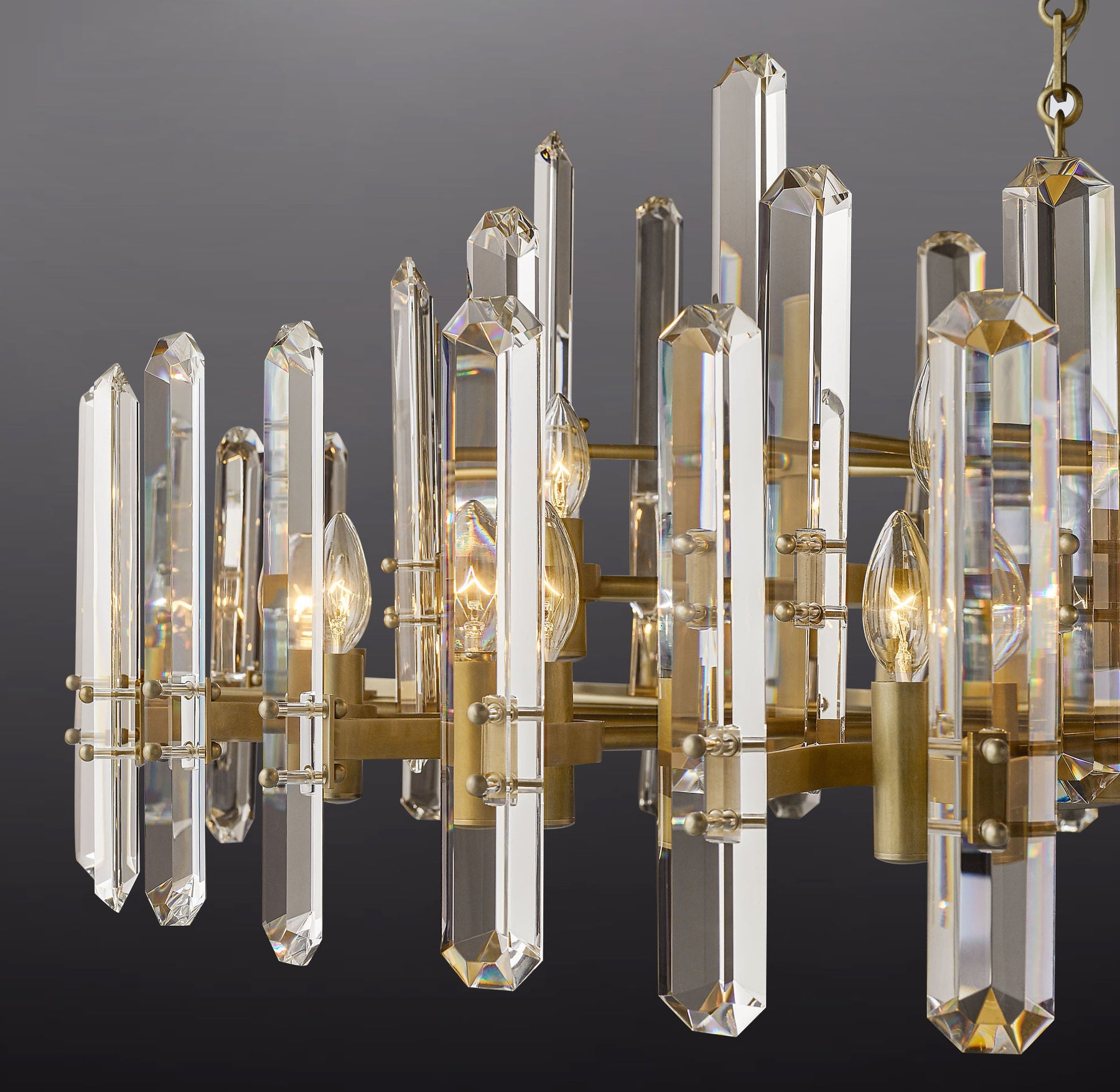 Boning Prism Round Chandelier 36"