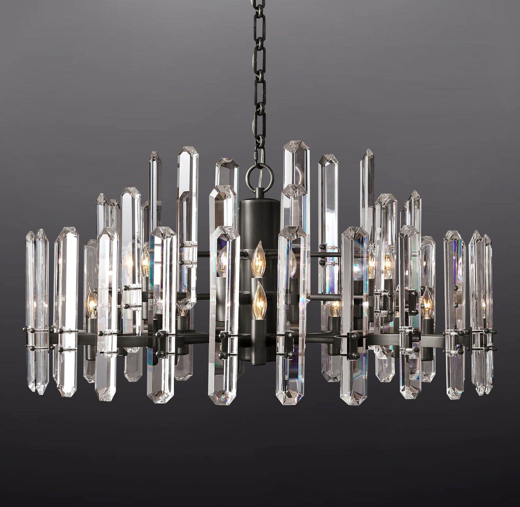 Boning Prism Round Chandelier 36"