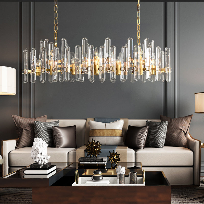 Bonnington Crystal  Rectangle Chandelier 54"