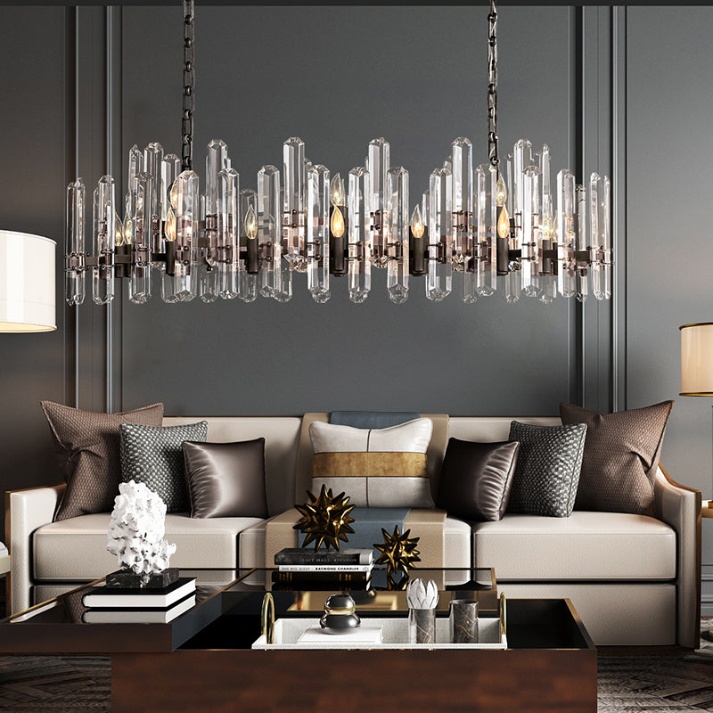 Bonnington Crystal  Rectangle Chandelier 54"