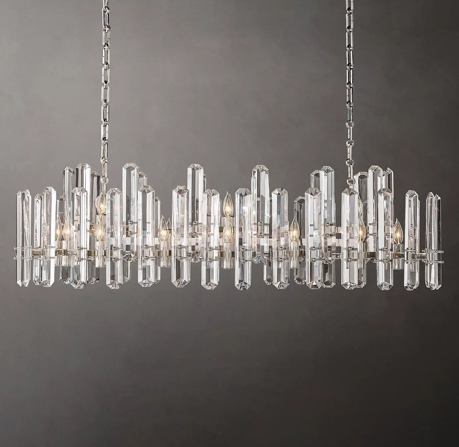 Bonnington Crystal  Rectangle Chandelier 54"