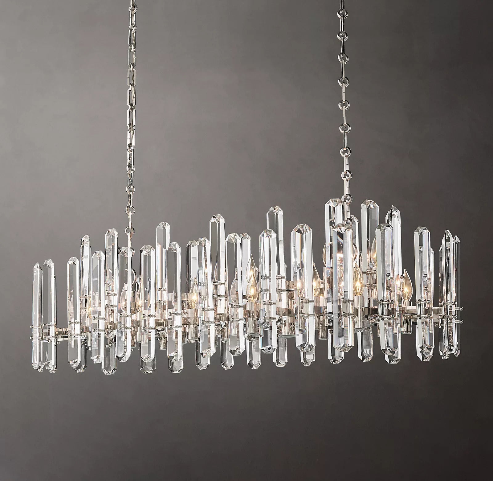 Bonnington Crystal  Rectangle Chandelier 54"