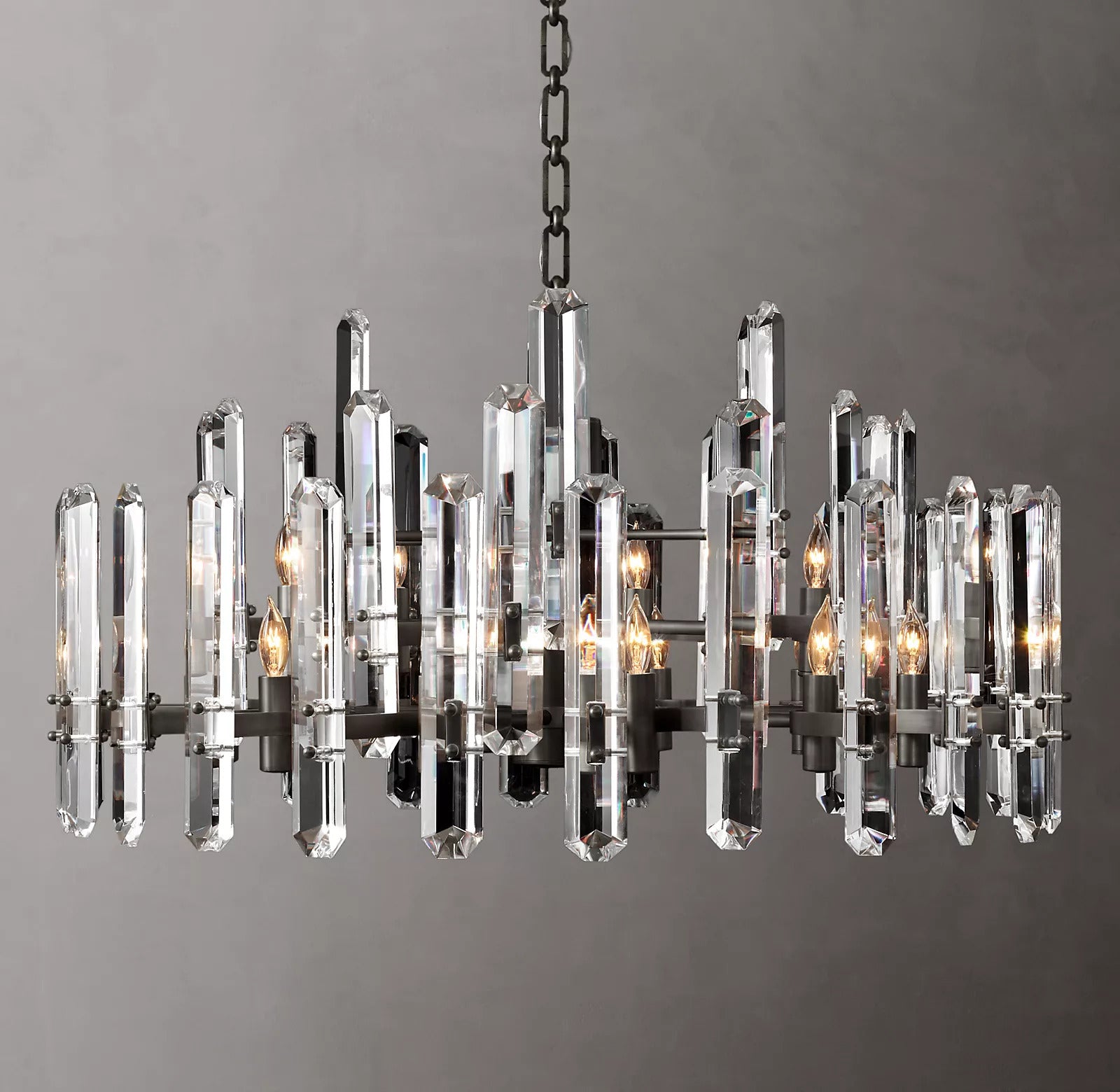 Bonnie Crystal Round Chandelier 37"