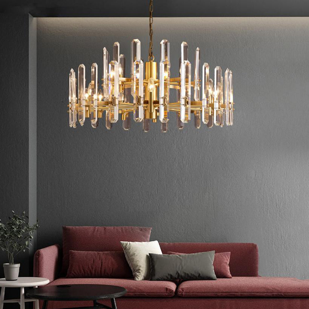 Bonnie Crystal Round Chandelier 37"