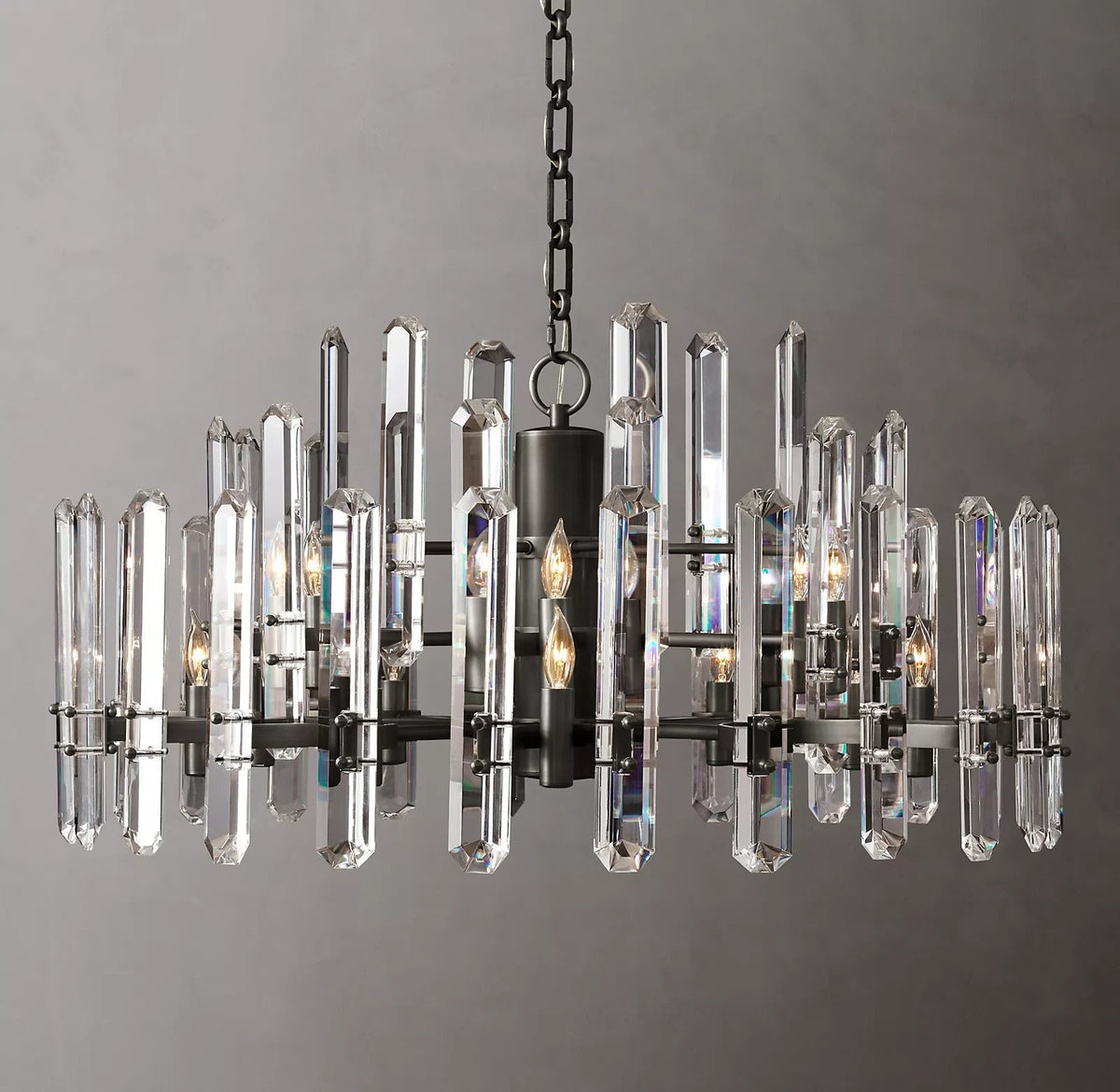 Bonnie Crystal Round Chandelier 37"