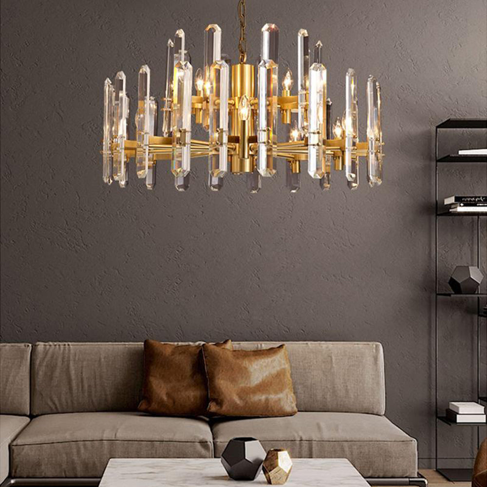 Bonnie Crystal Round Chandelier 37"