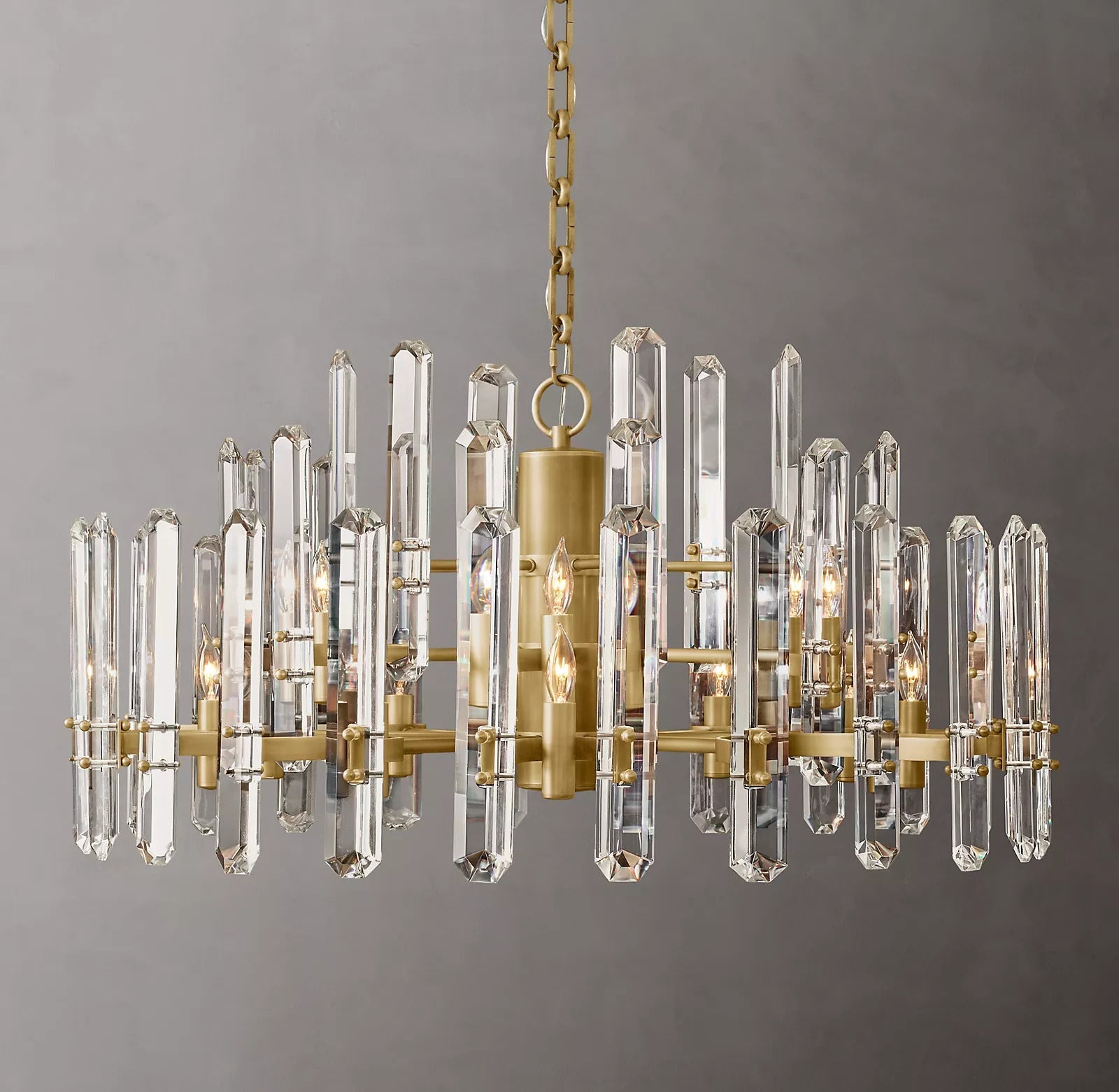Bonnie Crystal Round Chandelier 37"