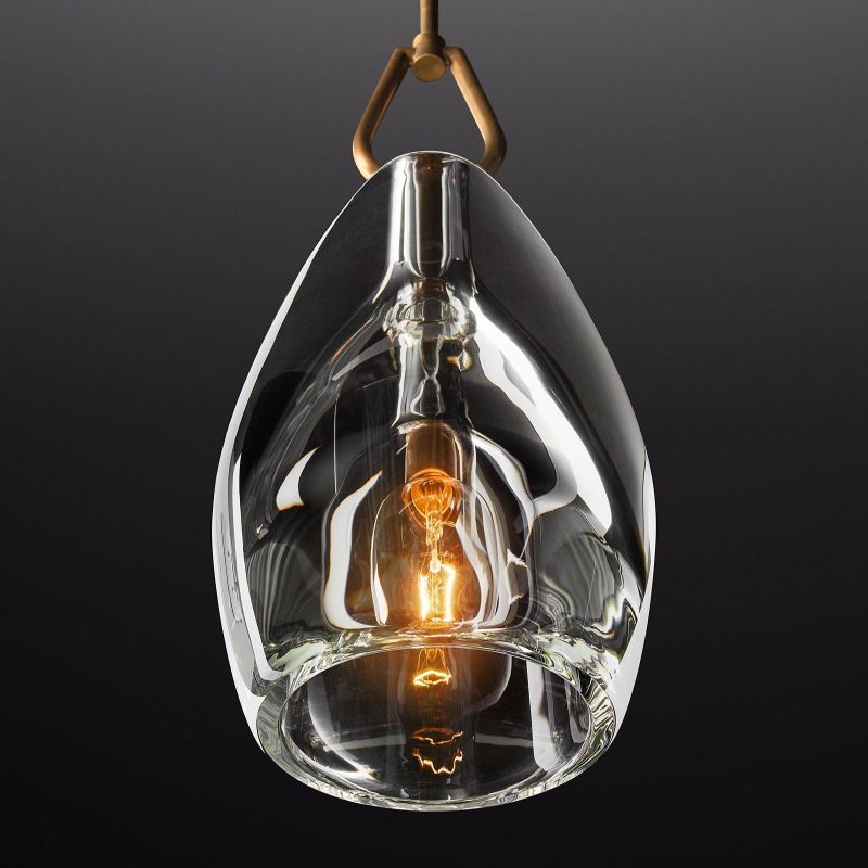 Brandon Flute Pendant 6"/ 8"/ 9", Modern Crystal Kitchen Pendants Lamp