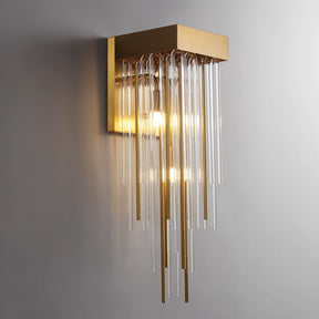 Candice Glass Brass Wall Sconce,Bedroom Wall Lamps Fixture