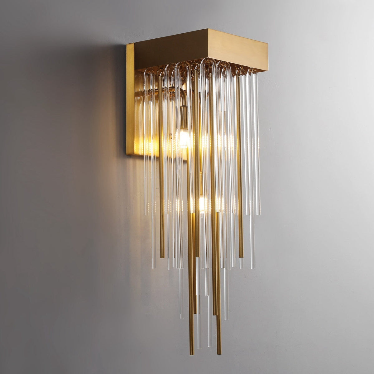 Candice Glass Brass Wall Sconce,Bedroom Wall Lamps Fixture