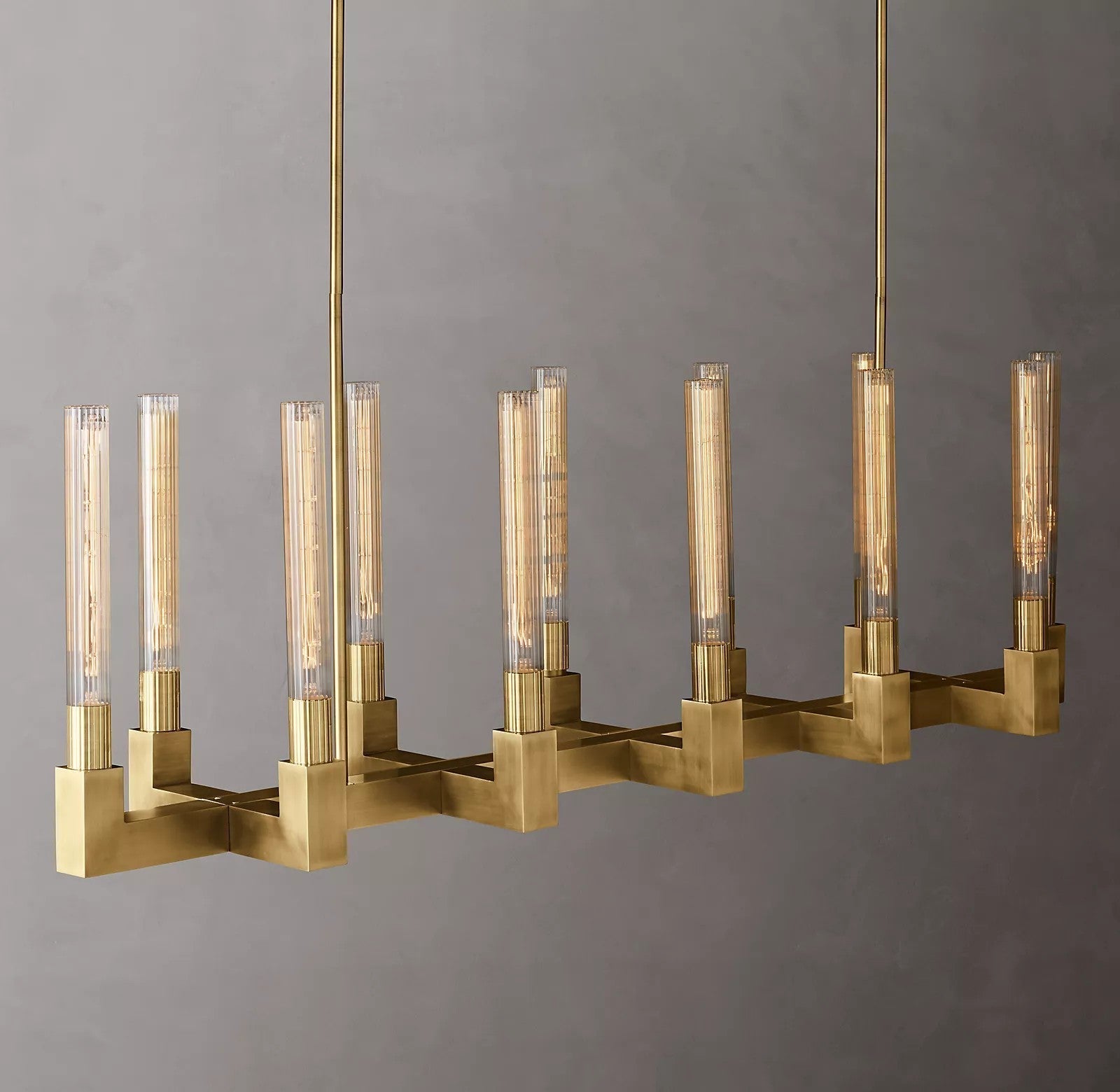 Candlestick Linear Chandelier 67"