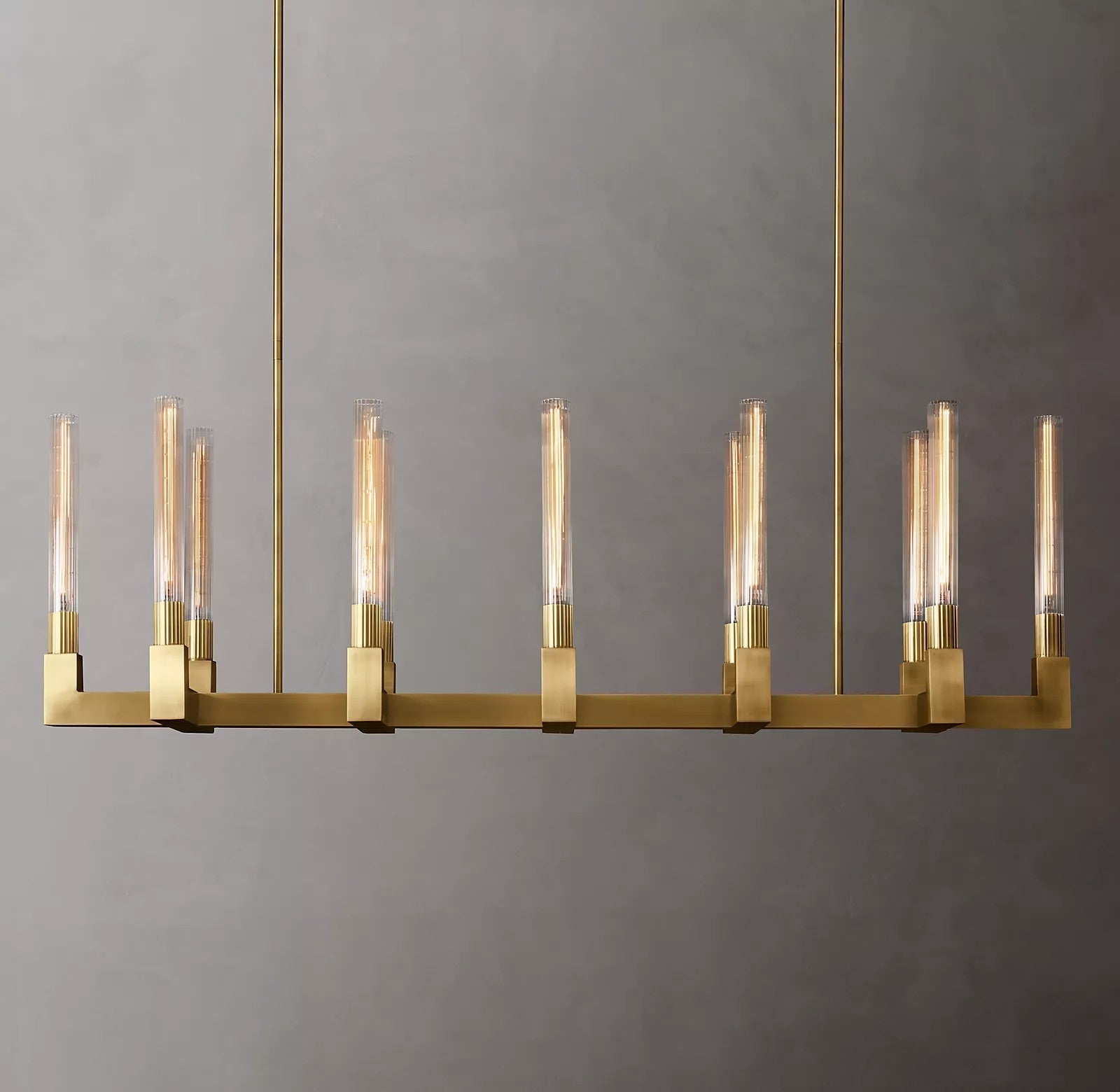 Candlestick Linear Chandelier 67"