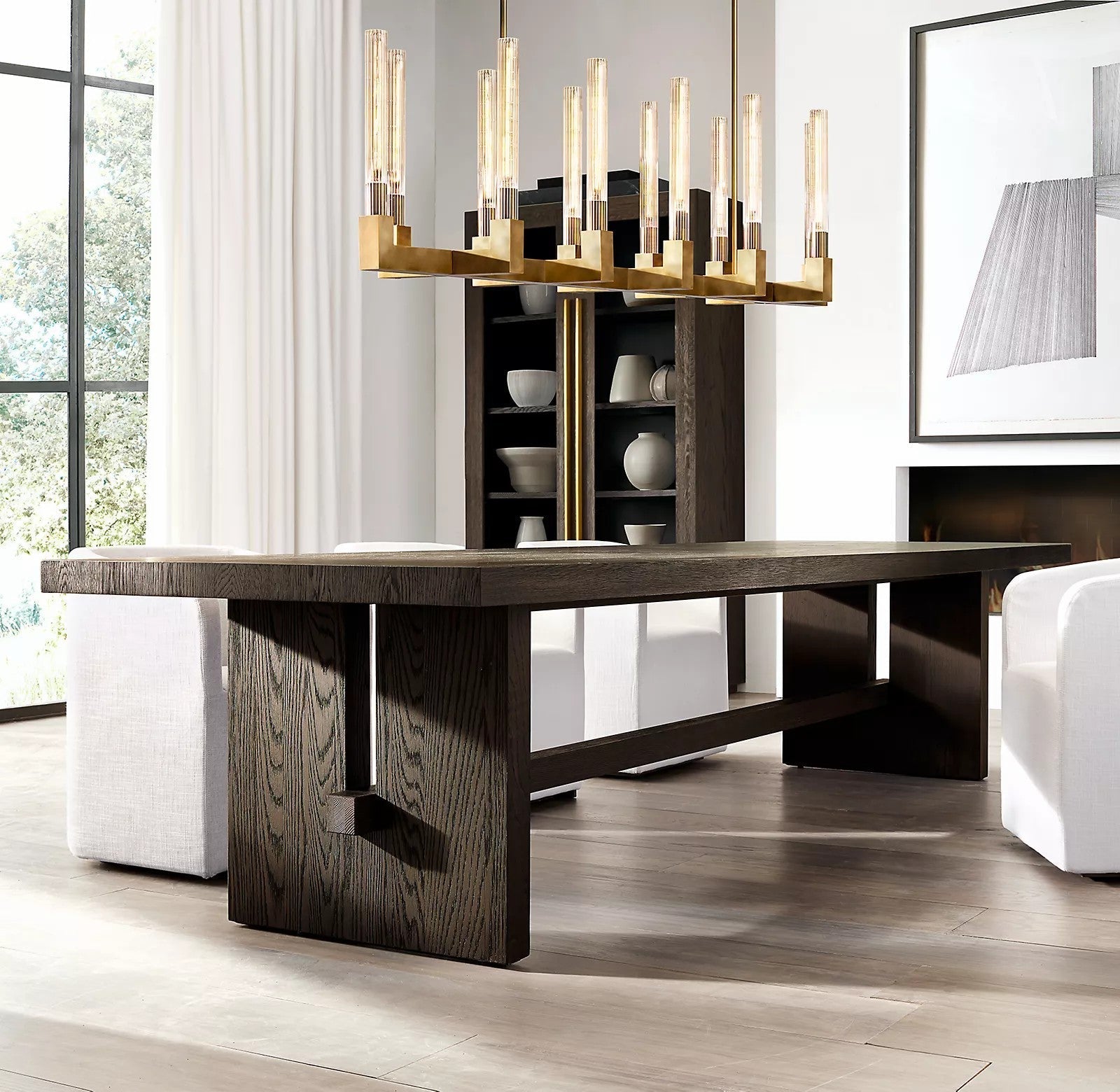 Candlestick Linear Chandelier 67"