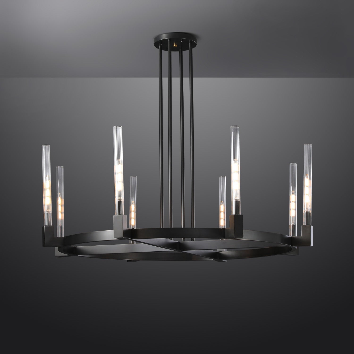 Candlestick Round Chandelier 36" 72"