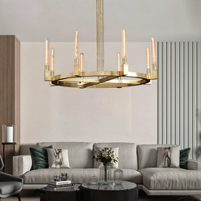 Candlestick Round Chandelier 48"