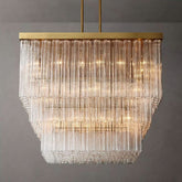Caroline Square Chandelier 45", Modern Light Decor Ceiling