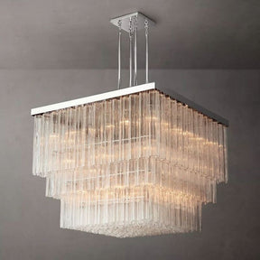 Caroline Square Chandelier 45", Modern Light Decor Ceiling