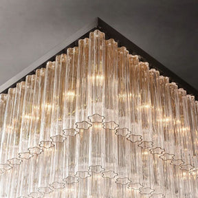 Caroline Square Chandelier 45", Modern Light Decor Ceiling