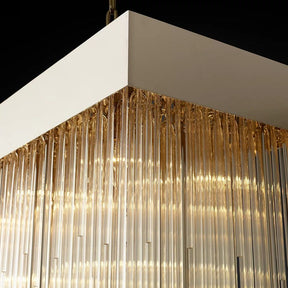 Cascade Glass Rectangular Chandelier 54"