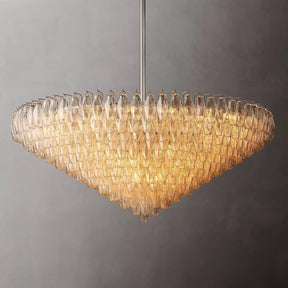 Chiaravalle Glass Tiered Round Chandelier 61"