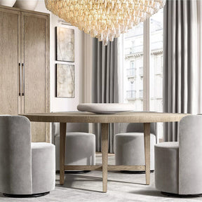 Chiaravalle Glass Tiered Round Chandelier 61"