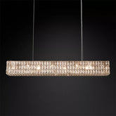 Clear K9 Crystal Linear Ring Chandelier