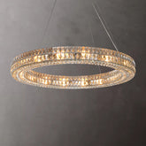 Clear K9 Crystal Ring Chandelier