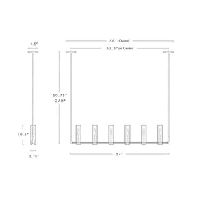 Concn Linear Chandelier for Dining Room