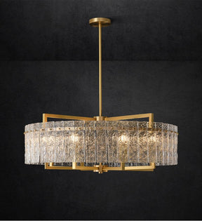 Classic Moire Crystal Round Chandelier