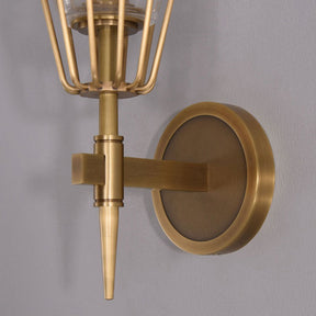 David Red Wine Glass Wall Sconce, Brass